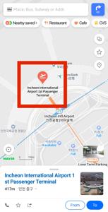 Step 1: Search for Incheon Airport